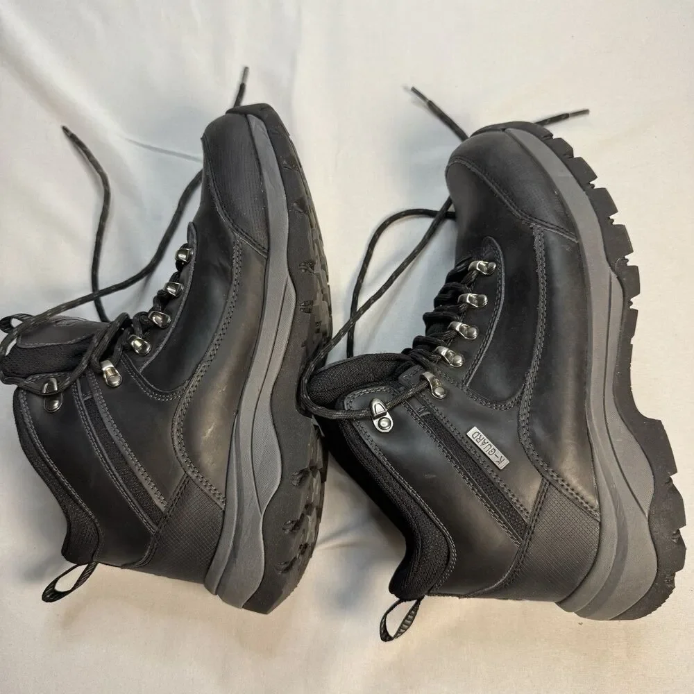 Khombu K Guard Men’s Waterproof Leather Hiking Boots Size 8 Black Casual Active
